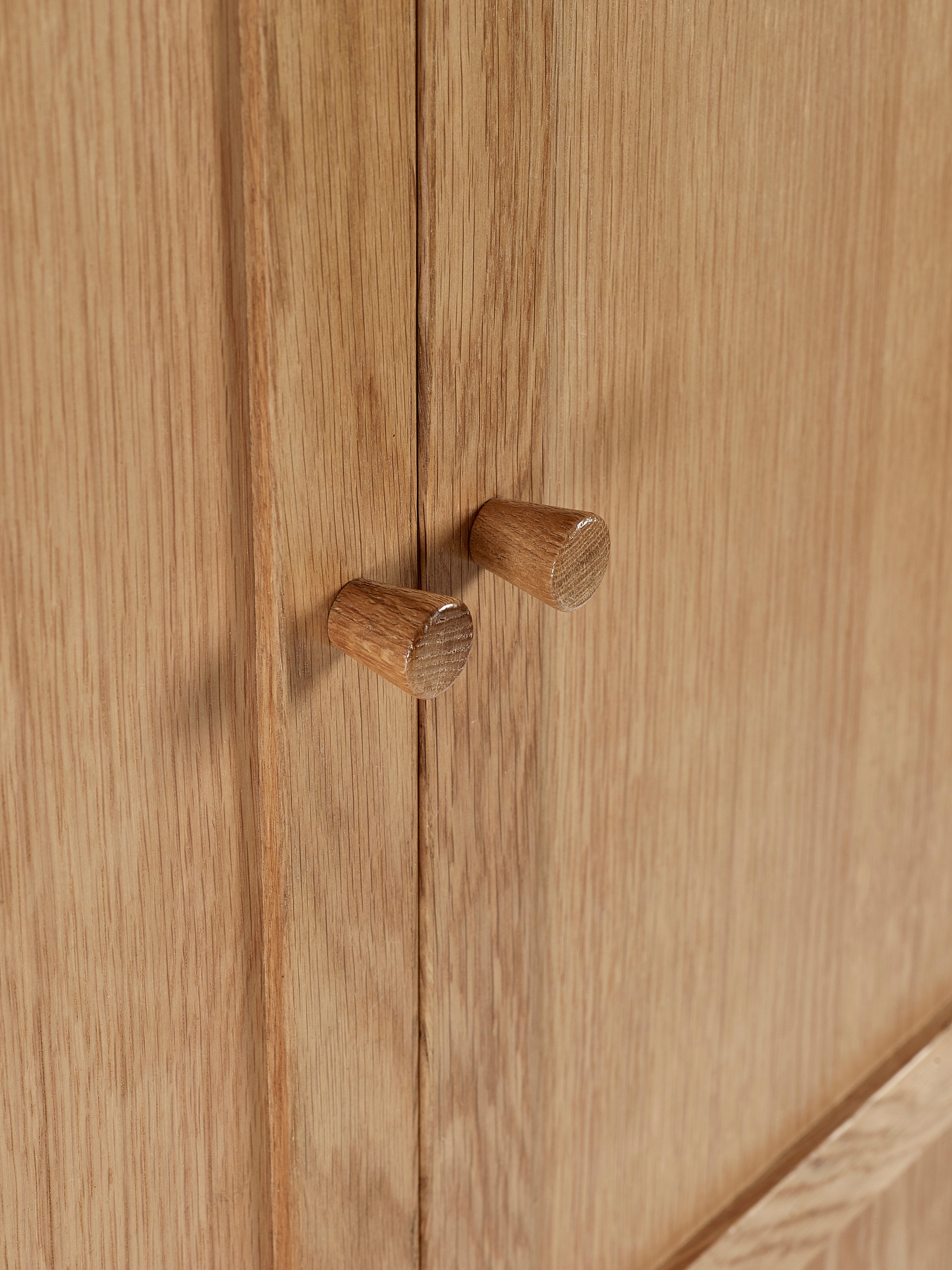 Osborne Solid Oak Wood Double Wardrobe